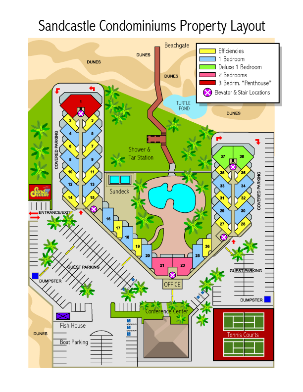 Port Aransas Condo Map